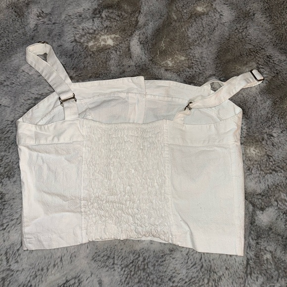 white button down brandy Melville tank crop - Picture 2 of 2